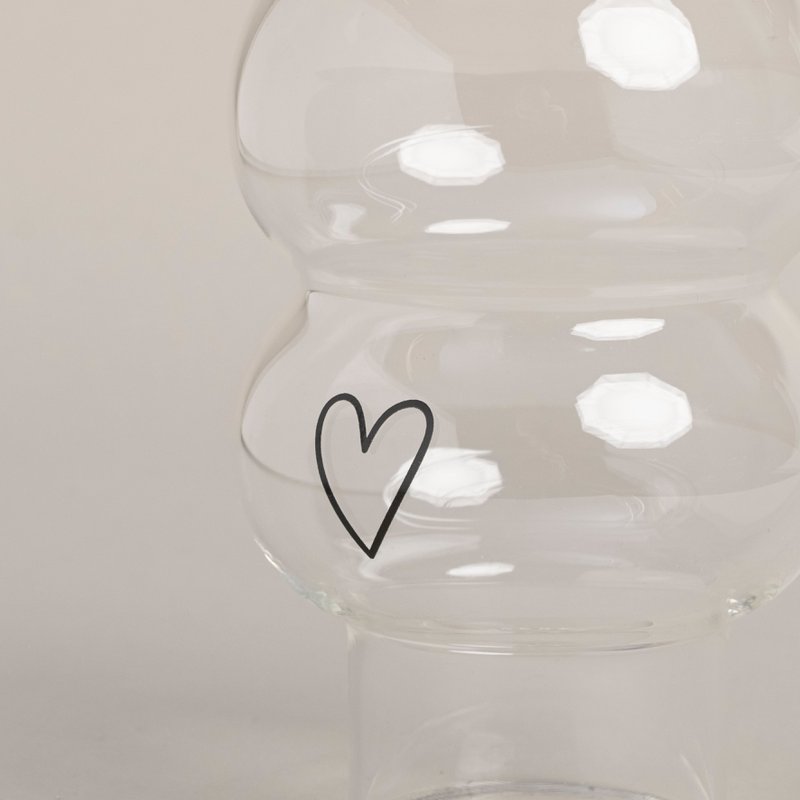 Double Bubble Glas Herz (VE = 6 Stk)