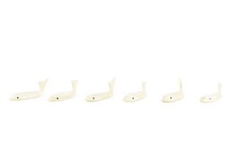 Set of 6 whale knife holders in bone