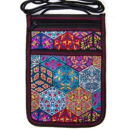 A shoulder bag with boho pattern - Cube - 23.5x15cm