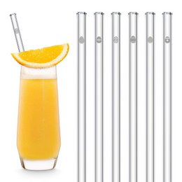 Ostereier Edition 20cm Glasstrohhalme mit gravierten Ostern Motiven - 6 Stück