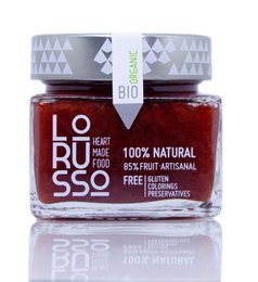 Marmellata di fragole gourmet biologica con 85% di frutta, 305 g