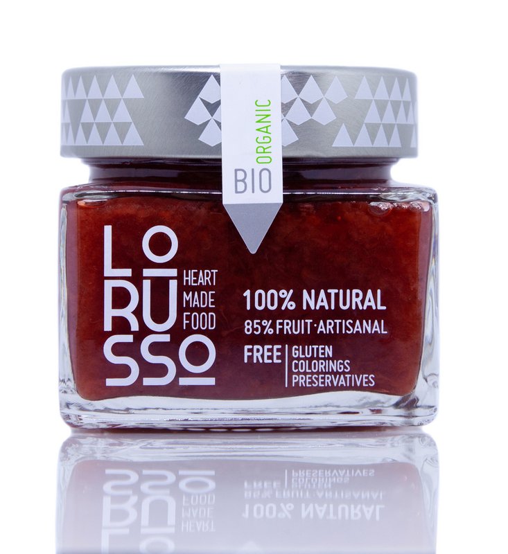 Marmellata di fragole gourmet biologica con 85% di frutta, 305 g