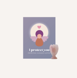 Protective crystal with heart-shaped design, offering a soothing and calming presence.
