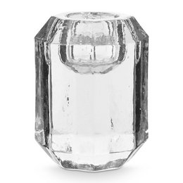 Candle Holder Cilinder Shape Glass Clear 7x5,5cm
