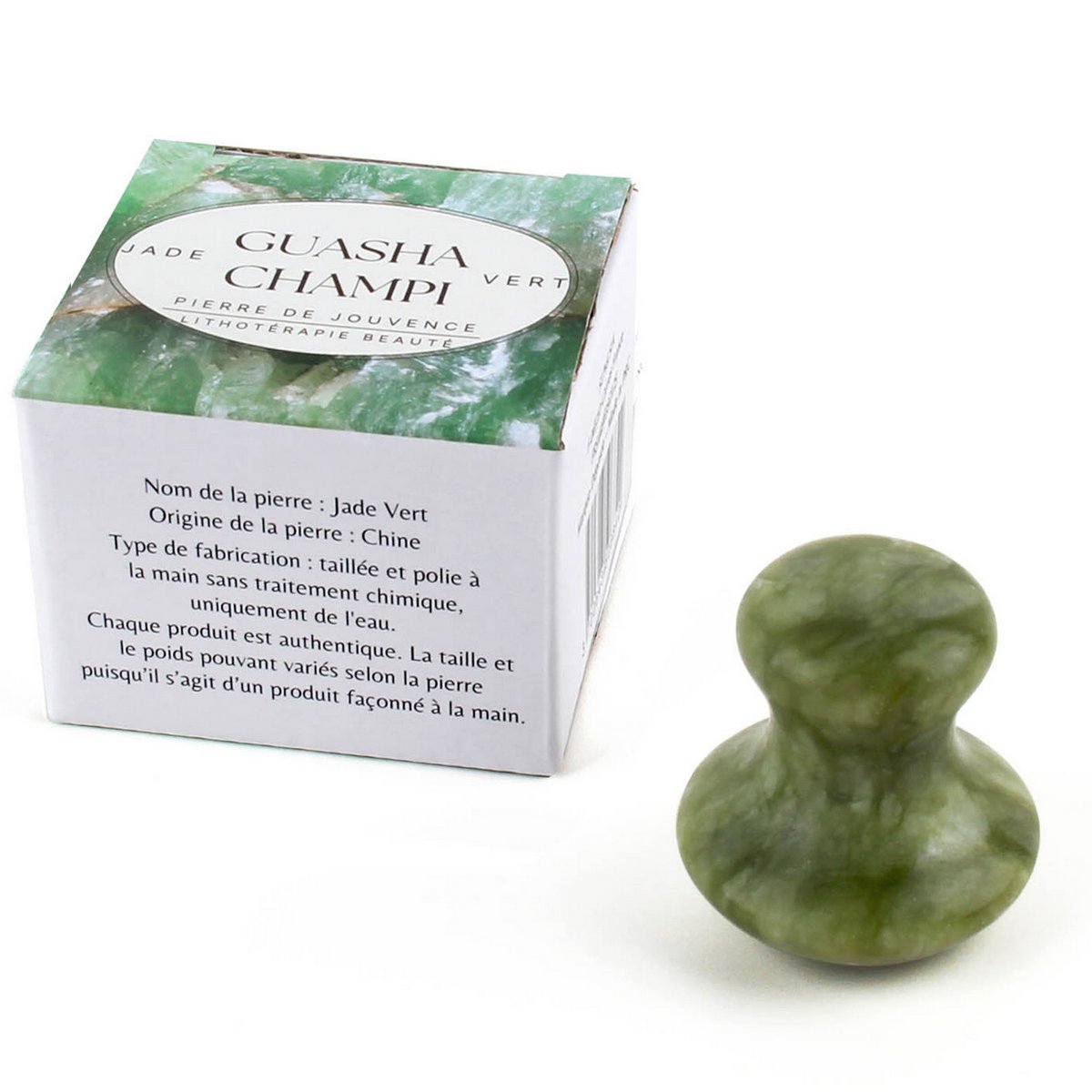 Paquete de Venta Ventaja 11 + 1 Gratis - Champi Gua Sha para Rostro y Cuerpo Green Jade