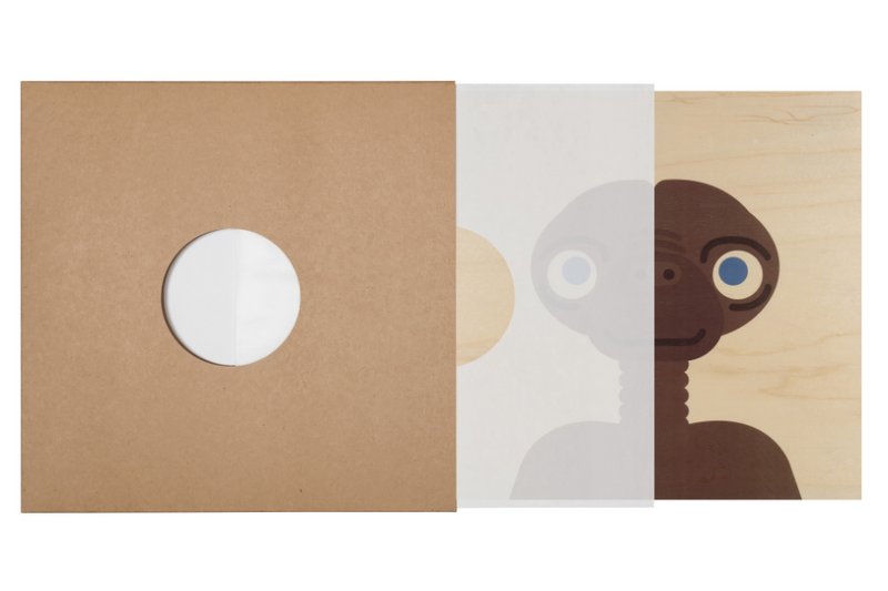 Poster 33T/12 inch in hout p.no collectie en