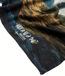 Linen beach towel Where Do We Go Now - Algis Kriščiūnas