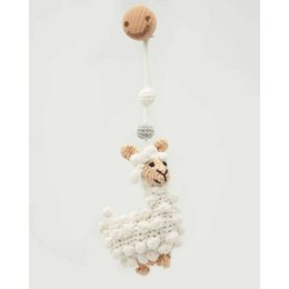 Crochet play arch pendant llama LUKE (organic)