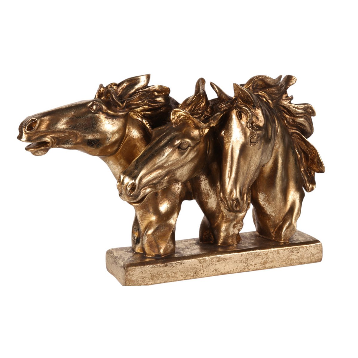 Pferdefigur 27 cm – Gold – Kunstharz