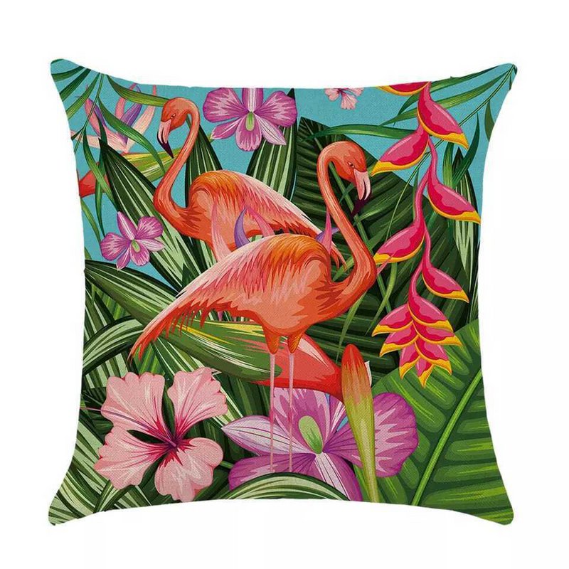 Cushion cover Amazon - Flamingos