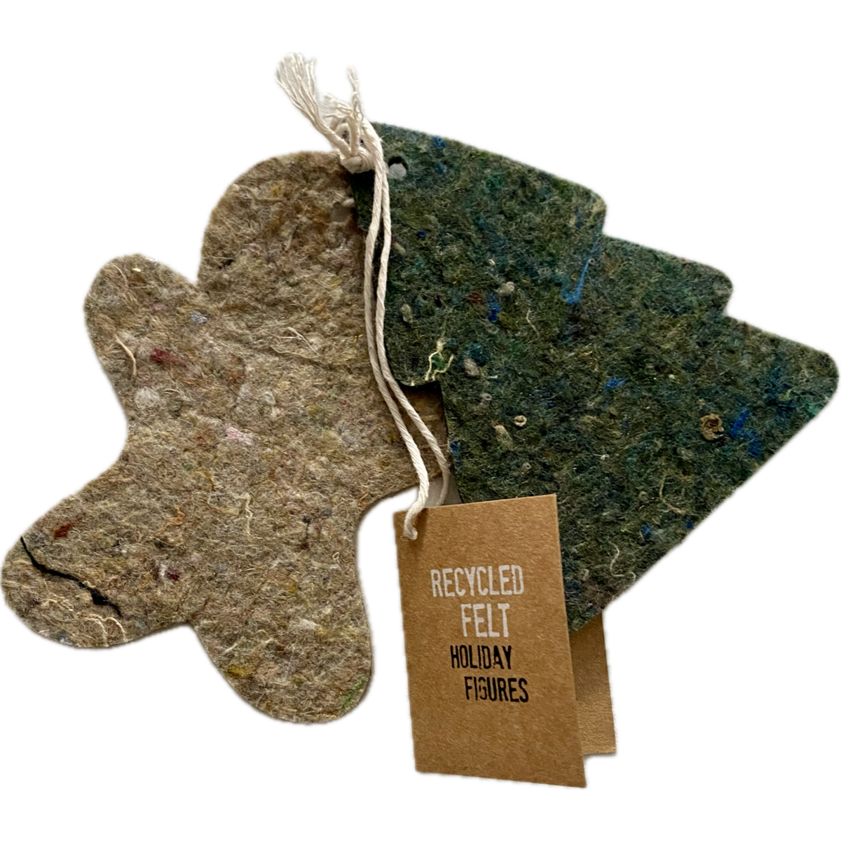 Set mit 2 recycelten Vilt-Weihnachtsfiguren