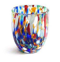 Shot glass glasses in hand blowed and handmade glass with Murrine di Murano, "I Colori di Murano" line 50 ml. Made in Italy