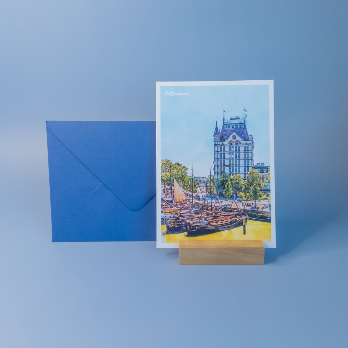 Rotterdam Center, Netherlands  - A6 Postcard with Envelope