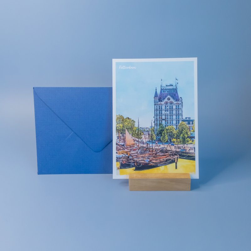 Centre de Rotterdam, Pays-Bas - Carte postale A6 avec enveloppe