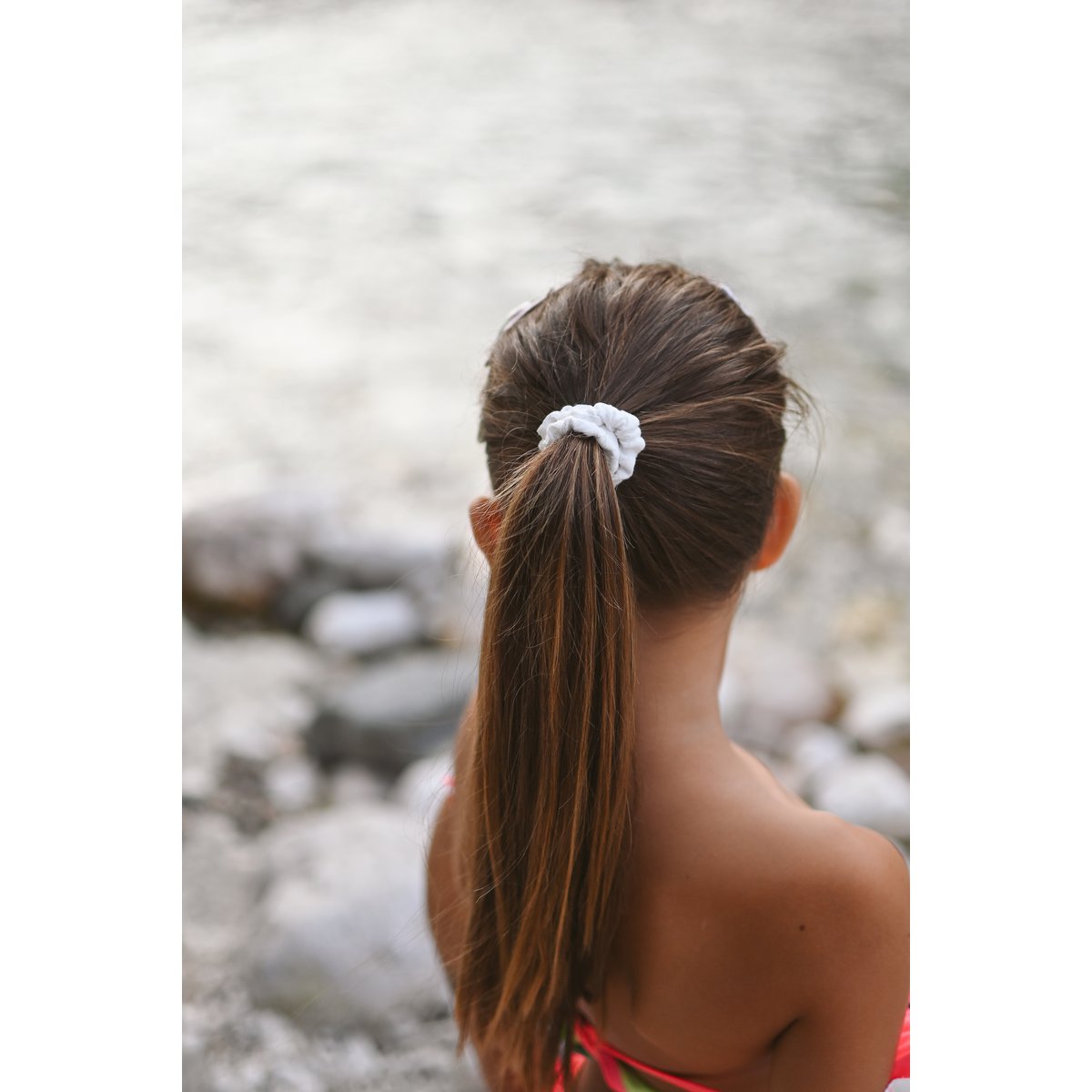 Dünne elastische Leinen-Scrunchies ohne Plastik – Leinen-Haargummis
