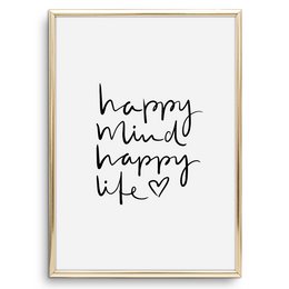 Poster: Happy mind happy life