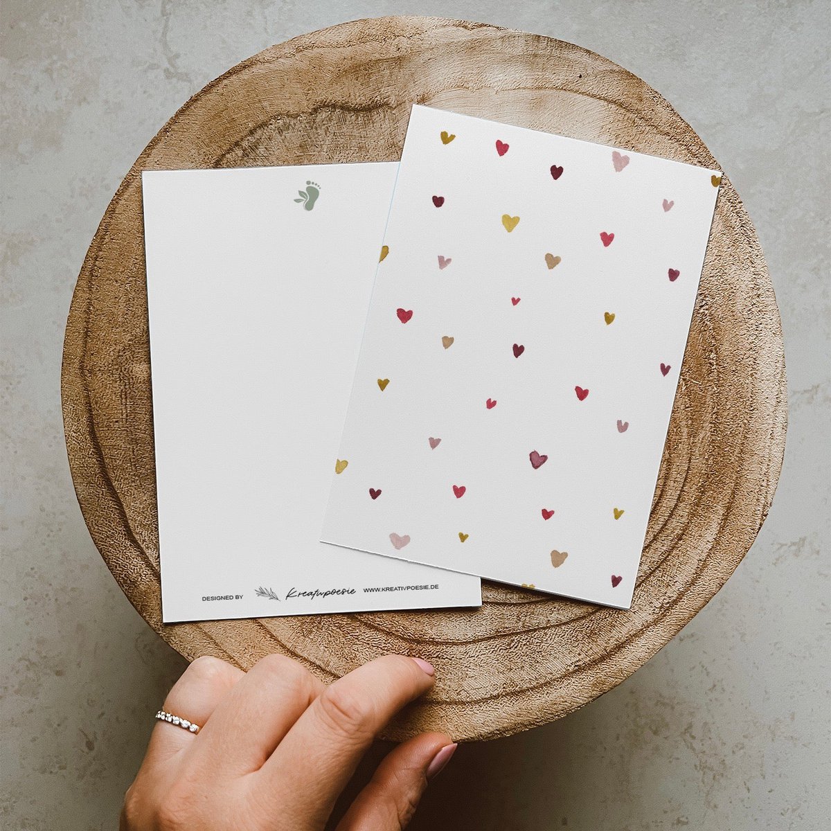 Ansichtkaart »Harten«, DIN A6, gerecycled papier