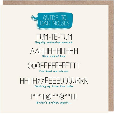 Guide To Dad Noises Card 