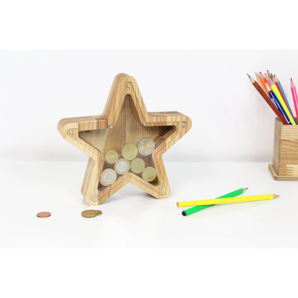 Spargris, Wooden Star sparegris