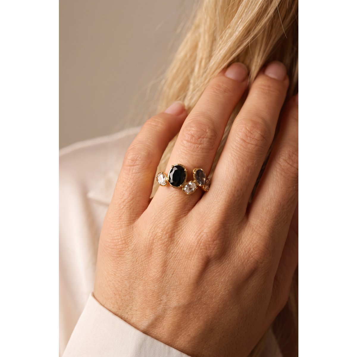 Bunter Edelstahlring Einheitsgröße 18 mm (56-57)