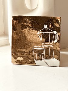 Fliesenperkolator Gold