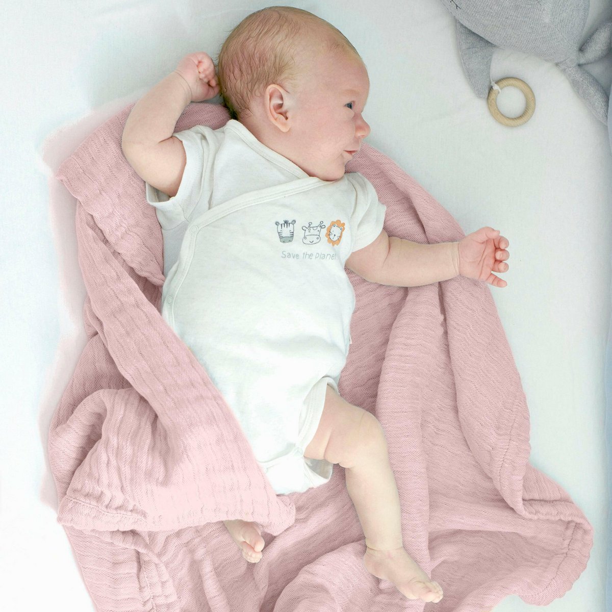 Old rose 4 in 1 Muslin Baby Blanket