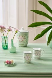 Set/2 Mugs Small Lily&Lotus Light Green 145ml