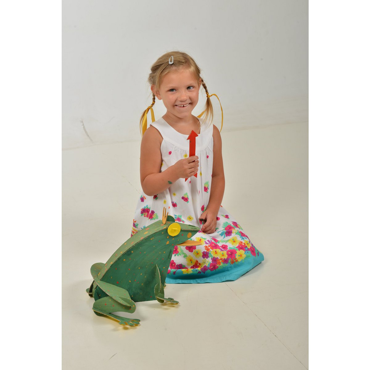 Frosch-Modellbausatz, Pappspielzeug zum Bauen und Bemalen, DIY, 3D, weiß, ab 6 Jahren
