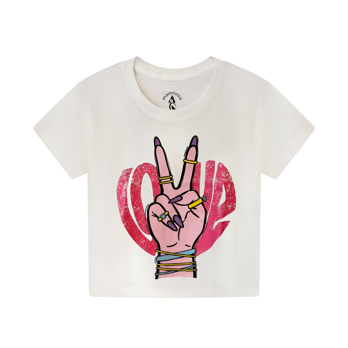 Love & Peace Shirt Weiß