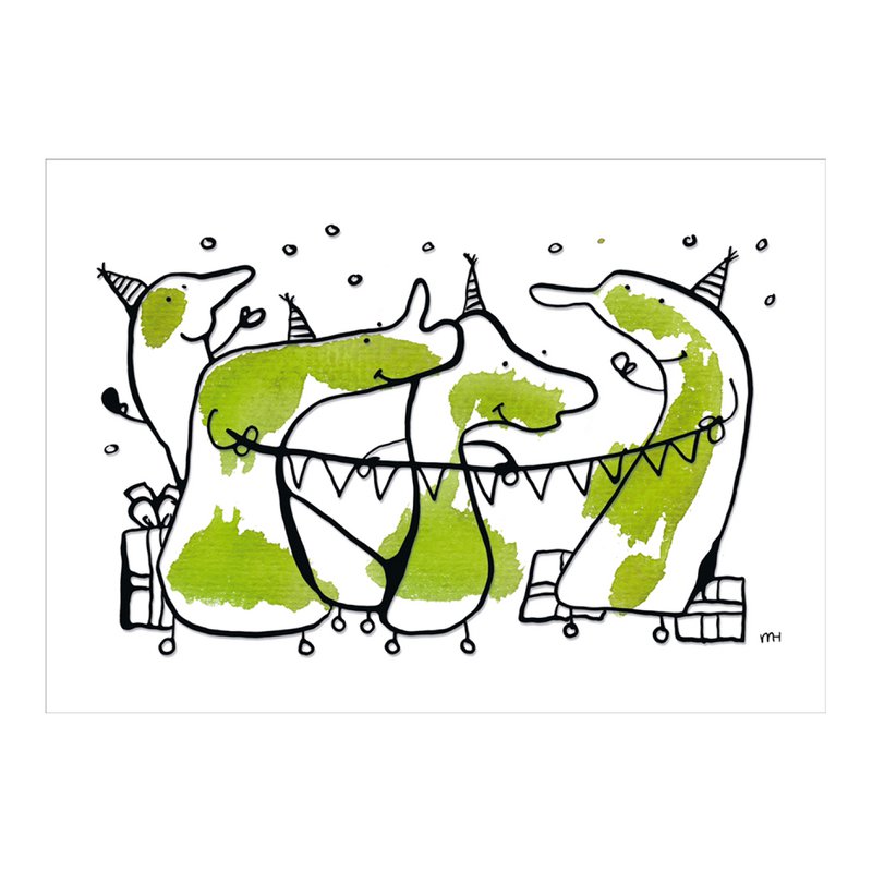Birthday card green
