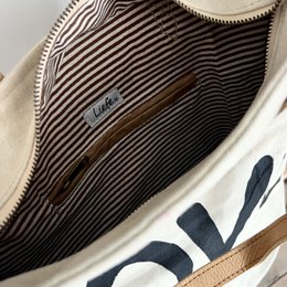 BucketBag LOVE  (vintage light canvas) NEW