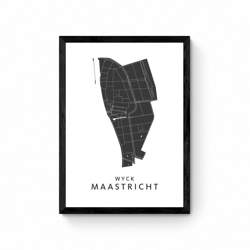 Maastricht - Wyck - Plakat z mapą okolicy