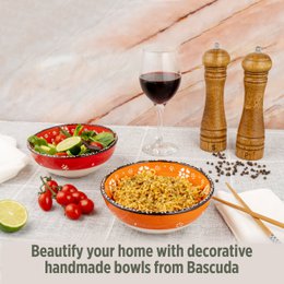 Decoratieve Keramische Kommen Set van 2/4- 12cm Handgemaakt