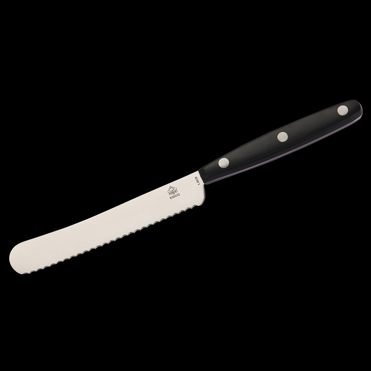 Coffret de 4 couteaux PUMA à bord dentelé, manche en ABS noir