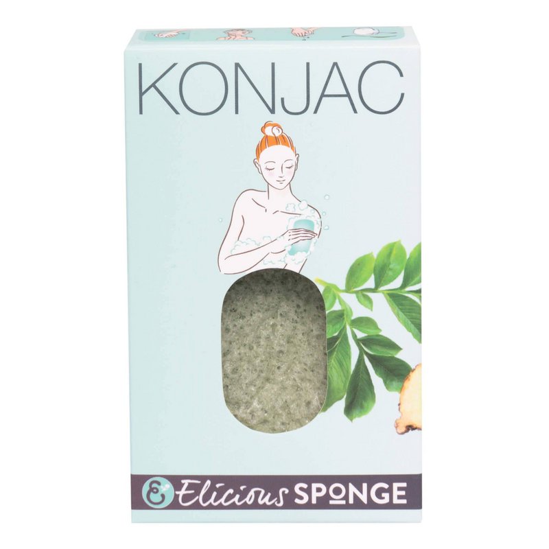 Konjac svamp til kroppen ekstra tyk aloe vera - fugtgivende
