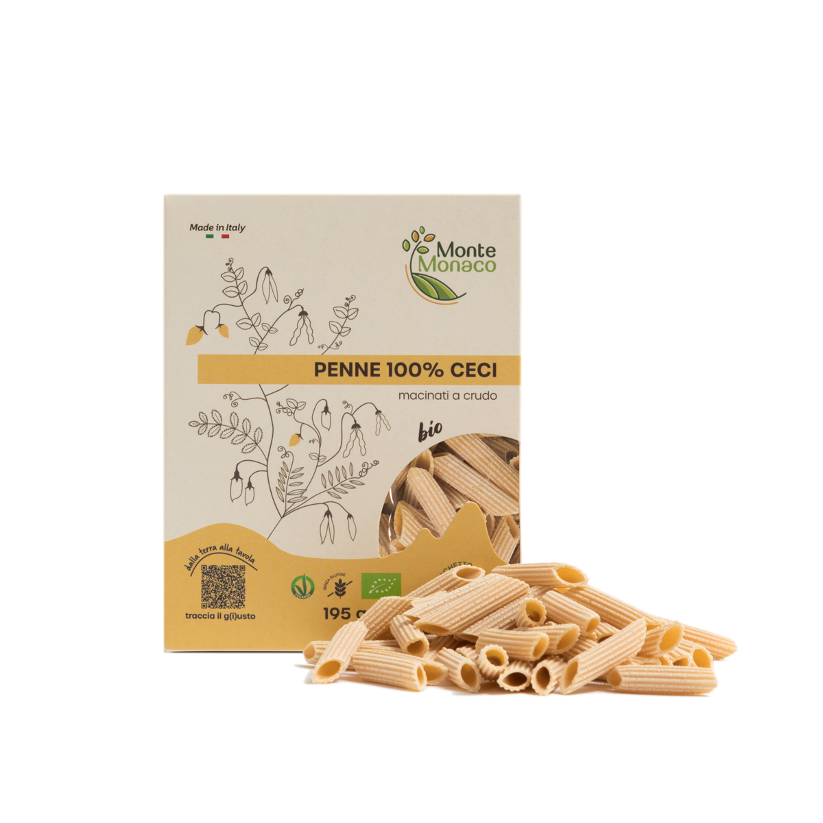 Penne harina de garbanzo 100% ecológica