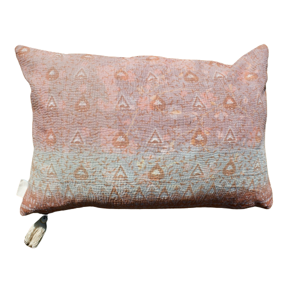 Cushion Cover Vintage Kantha 40x60 cm soft pink