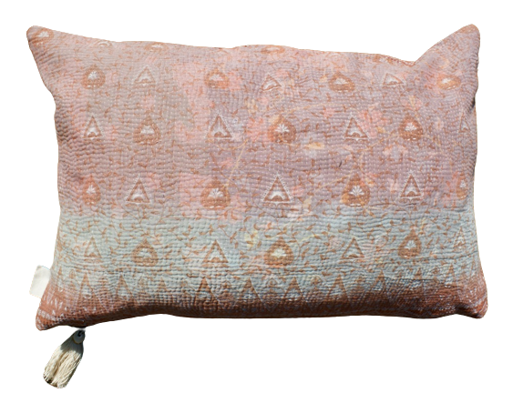 Pudebetræk Vintage Kantha 40x60 cm blød pink
