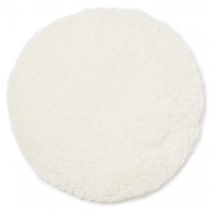 Curly pad sheepskin - round_White