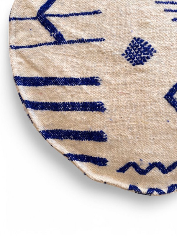 Vloerkussen rond - Mila Blue III
