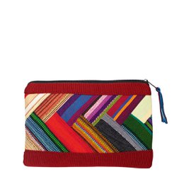 PATCHWORK-KOSMETIKTASCHE | ROT