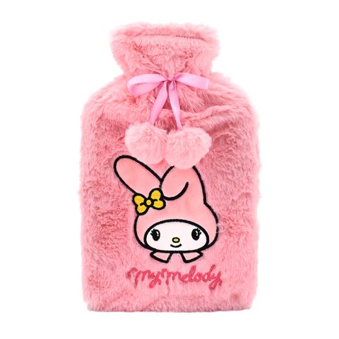 😍 My Melody, Wärmflasche, mit Bezug, Wärmflasche für Wärmetherapie, Heißwasser, Gummi, Kälte, Winter, Kinder, Erwachsene