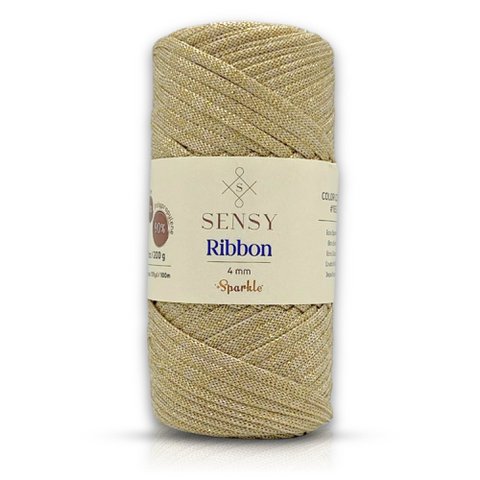 Sensy Premium 4mm Sparkle - 109 Yards 100% Polyester Macrame Ribbon
