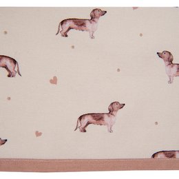 Theedoek 50x70 cm Beige Katoen Teckel Keukenhanddoek