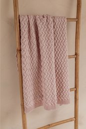 Coperta per bebè FLUFFY - 100% lana merino - rosa cipria