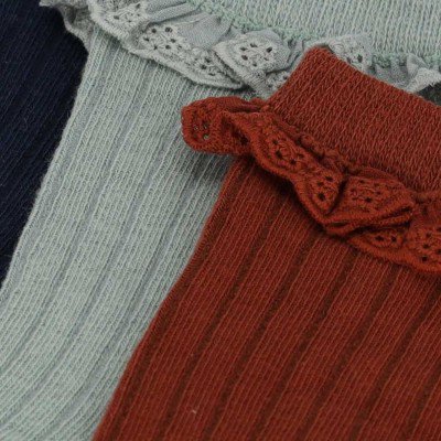 iN ControL 3pack de chaussettes RIB avec volant