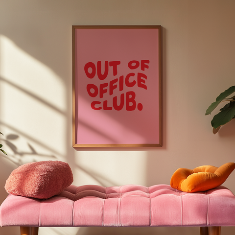 Out of Office Club ~ Colorful poster