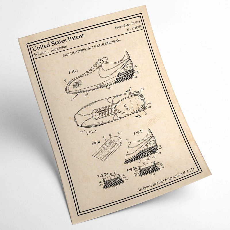 Nike Cortez patent plakat