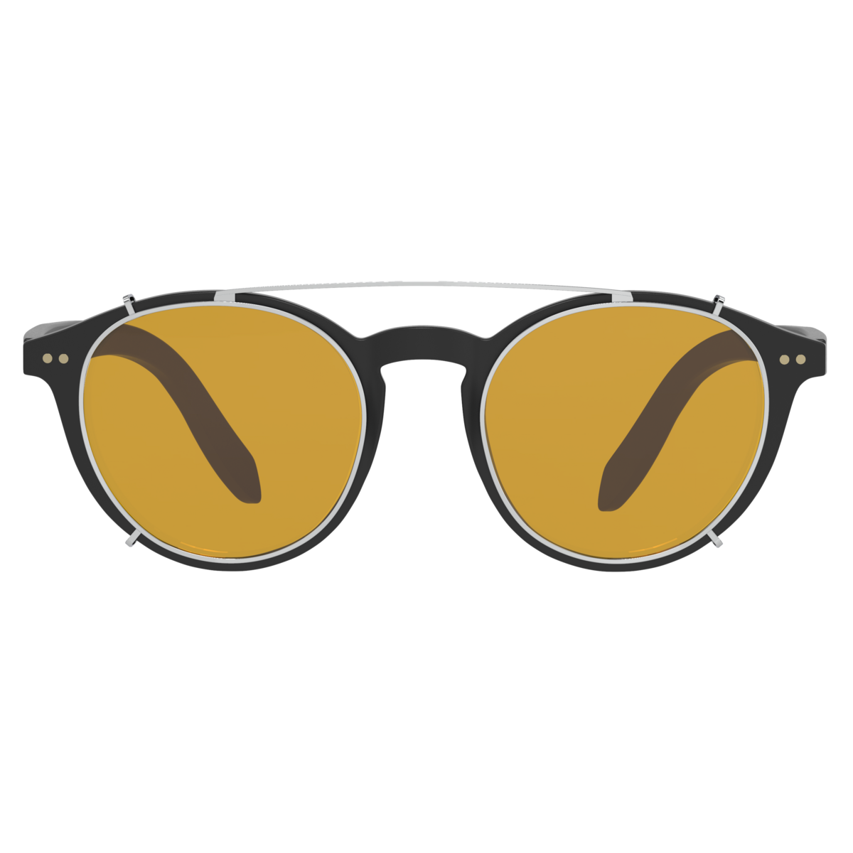 Lennon Blue Light Glasses - Everyday Lens met Heavy Duty Clip-on (zwart frame)