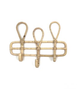 Wandhaken aus Rattan
